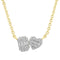 LADIES PENDANT 0.25CT BAGUETTE/ROUND DIAMOND 14K YELLOW GOLD