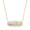 LADIES NECKLACE 0.16CT ROUND DIAMOND 14K YELLOW GOLD