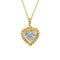 LADIES PENDANT WITH CHAIN 0.10CT ROUND DIAMOND 14K YELLOW GOLD