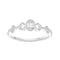 LADIES RING 0.15CT ROUND/BAGUETTE DIAMOND 14K WHITE GOLD (SI QUALITY)