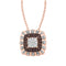 LADIES PENDANT 0.25CT DARK BROWN/ROUND DIAMOND 14K ROSE GOLD