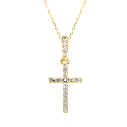 LADIES PENDANT WITH CHAIN 0.05CT ROUND DIAMOND 14K YELLOW GOLD