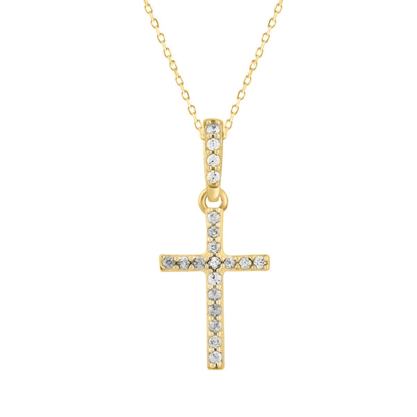 LADIES PENDANT WITH CHAIN 0.05CT ROUND DIAMOND 14K YELLOW GOLD