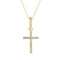 LADIES PENDANT WITH CHAIN 0.05CT ROUND DIAMOND 14K YELLOW GOLD