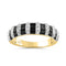LADIES BAND 1.00CT ROUND/BLACK/BAGUETTE DIAMOND 14K YELLOW GOLD