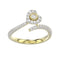 LADIES RING 0.33CT ROUND DIAMOND 14K YELLOW GOLD