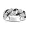 LADIES BAND 0.75CT BLACK/ROUND DIAMOND 14K WHITE GOLD