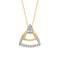 LADIES PENDANT WITH CHAIN 0.13CT ROUND DIAMOND 14K YELLOW GOLD