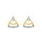 LADIES EARRINGS 0.13CT ROUND DIAMOND 14K YELLOW GOLD