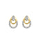 LADIES EARRINGS 0.13CT ROUND DIAMOND 14K YELLOW GOLD