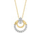 LADIES PENDANT WITH CHAIN 0.13CT ROUND DIAMOND 14K YELLOW GOLD