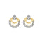 LADIES EARRINGS 0.13CT ROUND DIAMOND 14K YELLOW GOLD