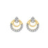 LADIES EARRINGS 0.13CT ROUND DIAMOND 14K YELLOW GOLD