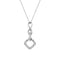 LADIES PENDANT WITH CHAIN 0.10CT ROUND DIAMOND 10K WHITE GOLD