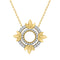 LADIES NECKLACE 0.16CT ROUND DIAMOND 10K YELLOW GOLD