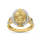 LADIES RING 0.33CT ROUND DIAMOND 10K YELLOW GOLD