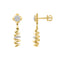 LADIES EARRINGS 0.16CT ROUND DIAMOND 10K YELLOW GOLD