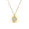 LADIES NECKLACE 0.10CT ROUND DIAMOND 10K YELLOW GOLD