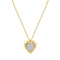 LADIES NECKLACE 0.13CT ROUND DIAMOND 10K YELLOW GOLD