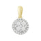 LADIES PENDANT WITH CHAIN 0.25CT ROUND DIAMOND 14K YELLOW GOLD