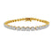 LADIES BRACELET 2.00CT ROUND DIAMOND  STERLING SILVER/YELLOW