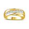 MEN'S BAND 0.50CT ROUND DIAMOND 10K YELLOW GOLD