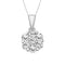 LADIES PENDANT WITH CHAIN 0.25CT ROUND DIAMOND 14K WHITE GOLD (SI QUALITY)