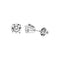 LADIES SOLITAIRE EARRINGS 0.75CT ROUND DIAMOND 14K WHITE GOLD