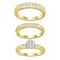 LADIES TRIOS SET 1.00CT ROUND DIAMOND 10K YELLOW GOLD