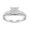 LADIES RING 0.20CT ROUND DIAMOND 10K WHITE GOLD